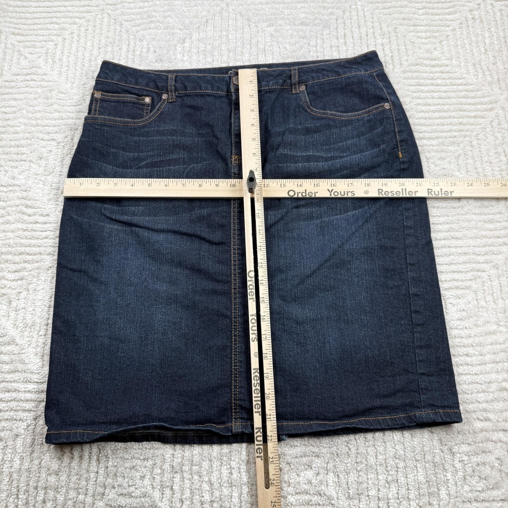 Cato Skirt Womens 16 Blue Denim Pencil Jean Stretch Casual Classic Casuel Work - Picture 3 of 10